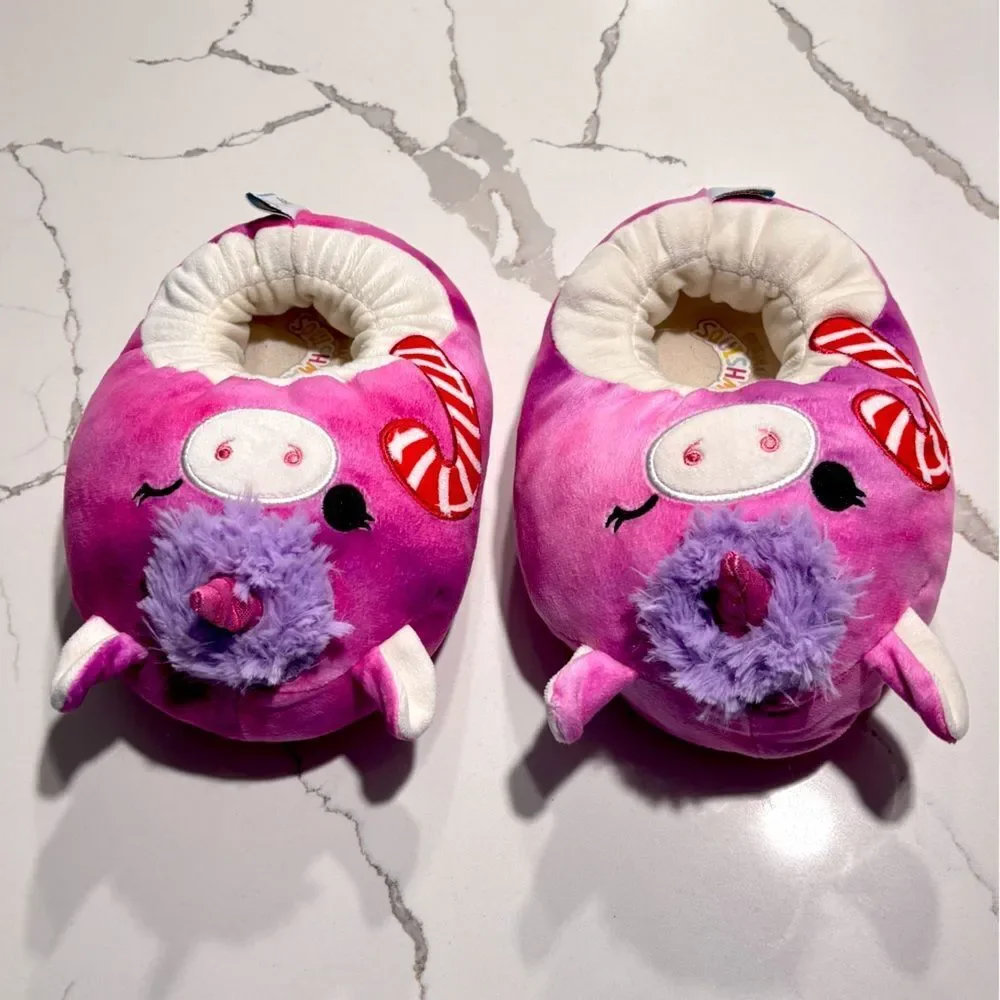 Squishmallows | Girls Plush Slippers Unicorn Pink Purple Tie dye Size 13/1